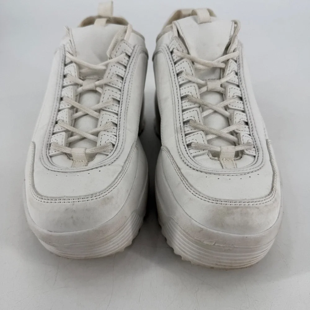 Berness Platform Sneakers Women Size 7 White Chunky Lily5005 Y2K Streetwear - Picture 2 of 9